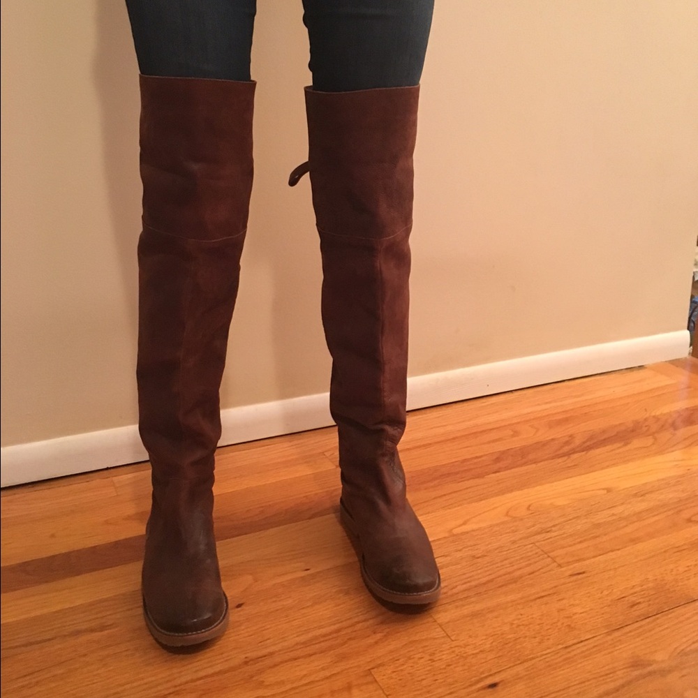 Frye Rich Brown Over the Knee Boots - Picture 2 of 4